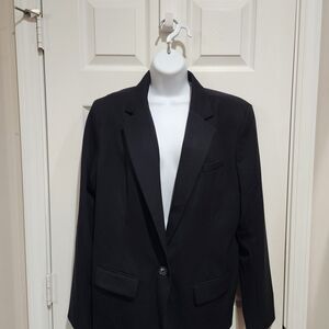 A New Day Women’s Size 16 Black Lined Blazer Business Professional Suit Jacket